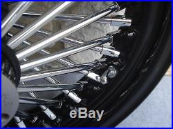 16 Black Fat 48 Spoke Rear Wheel Harley Flt Road Street Glide Touring 2002-07