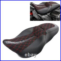 2-Up Seat for Harley Davidson Street Glide Special 15-23 SD4 black red