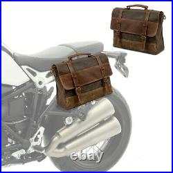 2x Saddle bag for Harley Davidson Softail Street Bob CV5 brown