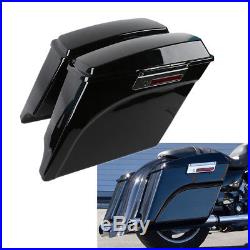 5 Stretched Extended Hard Saddle Bags For Harley Street Glide Road King 93-13