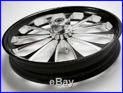 Black Contrast 21X3.5 Billet USA Wheel Harley 2013 & below Street Glide