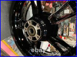 Black Enforcer Mag Wheels Harley Bagger FLHX Street Road Glide King 2009^ 19 16