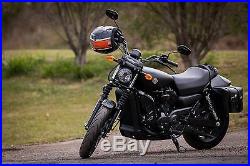 Black Motorcycle Saddlebags Throwover Harley Davidson Dyna Street 500 PREORDER