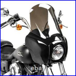 Carena MG5 per Harley Dyna Low Rider, Street Bob nero-fume chiaro