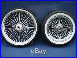 Chrome DNA Mammoth 52 Spoke Rim Wheels Tires Harley Touring Street Glide 09-19
