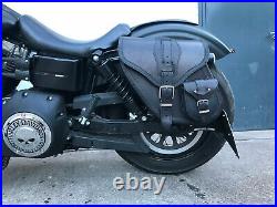 DYNAMITE BLACK Seitenkoffer Harley Davidson Street bob bis 2017 Dyna HD schwarz