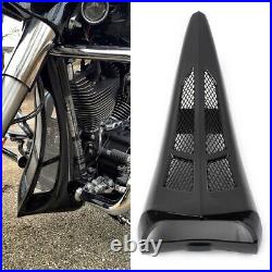 For Harley Street Road Glide 2014-22 Black Stretched Tall Chin Spoiler Scoop