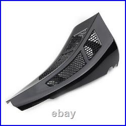 For Harley Street Road Glide 2014-22 Black Stretched Tall Chin Spoiler Scoop