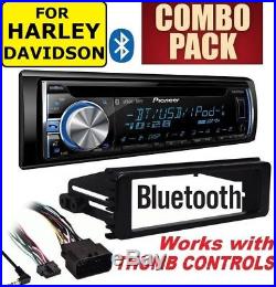 For Harley Touring Pioneer Deh-s4000bt Bluetooth CD Usb Radio Stereo Adapter Kit