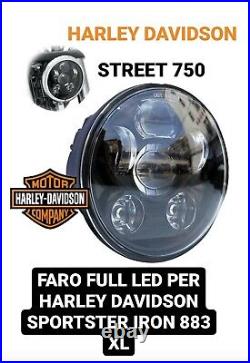 H4 5.75 Motorcycle Led Headlight For Harley Davidson Street 750 Sportster 883 6000k Osram