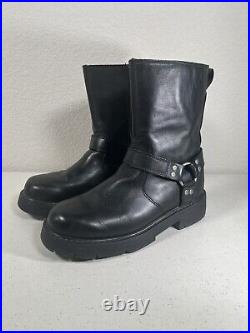 Harley Davidson Side Street Black Leather Side Zip Moto Boots #91080 Men's 7.5