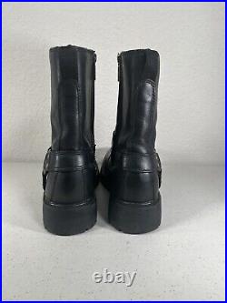 Harley Davidson Side Street Black Leather Side Zip Moto Boots #91080 Men's 7.5