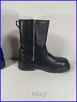 Harley Davidson Side Street Black Leather Side Zip Moto Boots #91080 Men's 7.5