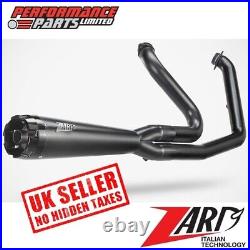 Harley FXBB Street Bob 2017 Zard Black Stainless Road Full Exhaust System E5