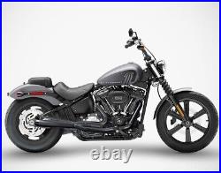 Harley FXBB Street Bob 2017 Zard Black Stainless Road Full Exhaust System E5