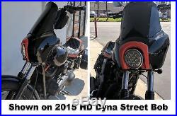Harley T-Sport Front Fairing Club Style Dyna Street Bob T-Sport Gloss Black ABS