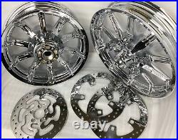 Harley Touring Impeller Chrome Wheels Rotors 2009-17 Street Glide (outright)