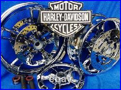 Harley no Exchange needed CHROME STREET GLIDE ENFORCER WHEELS AND FRONT ROTORS