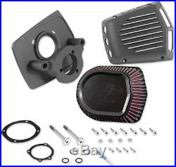 K&N Black Street Metal Air Cleaner Kit for 99-17 Harley Dyna Touring Softail FXS