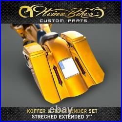 Koffer-Fender Set STRECHED EXTENDED 7 Harley-Davidson Street Glide 1996 2013