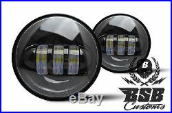 LED Zusatzscheinwerfer, schwarz, Harley Davidson, 4 Zoll, Dyna, Street Glide