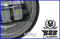 LED Zusatzscheinwerfer, schwarz, Harley Davidson, 4 Zoll, Dyna, Street Glide