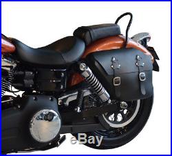 Leder Satteltasche links 12ltr. Harley Davidson Fat Street Bob Dyna Glide NEU