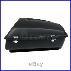 Matte Chopped Tour Pak Pack Trunk With Latch For Harley Street Road Glide 2014-18