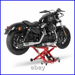 Motorcycle lift XL for Harley Davidson Street Glide Red Scissor Jack