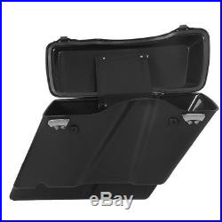 Painted 5 Stretched Hard Saddlebags For Harley Touring Street Road Glide 93-13