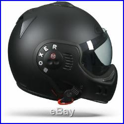 ROOF Boxer V8 Full Black Solid Matt Harley Davidson Custom Street Helmet New