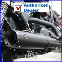 S&S Black 4 Grand National Slip-On Muffler Exhaust Pipe Harley Street 500/750