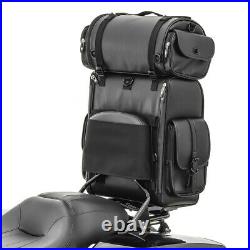 SISSYBAR W1 + Rear Bag LX for Harley STREET GLIDE 14-19 with Luggage Carrier Chr