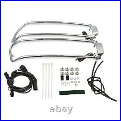 Side Suitcase Top Rails LED for Harley STREET GLIDE 14-20 Chrome