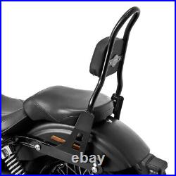 Sissy Bar CSM con Portapacchi per Harley Dyna Street Bob 09-17, Low Rider S nero