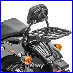 Sissybar for Harley Softail Street Bob 18-20 XS with Luggage Carrier Black