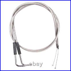 Stainless Braided Throttle Cable Set 2006-2007 Harley-Davidson Street Glide